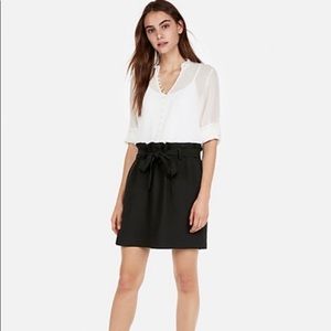 High-waisted Express black skirt